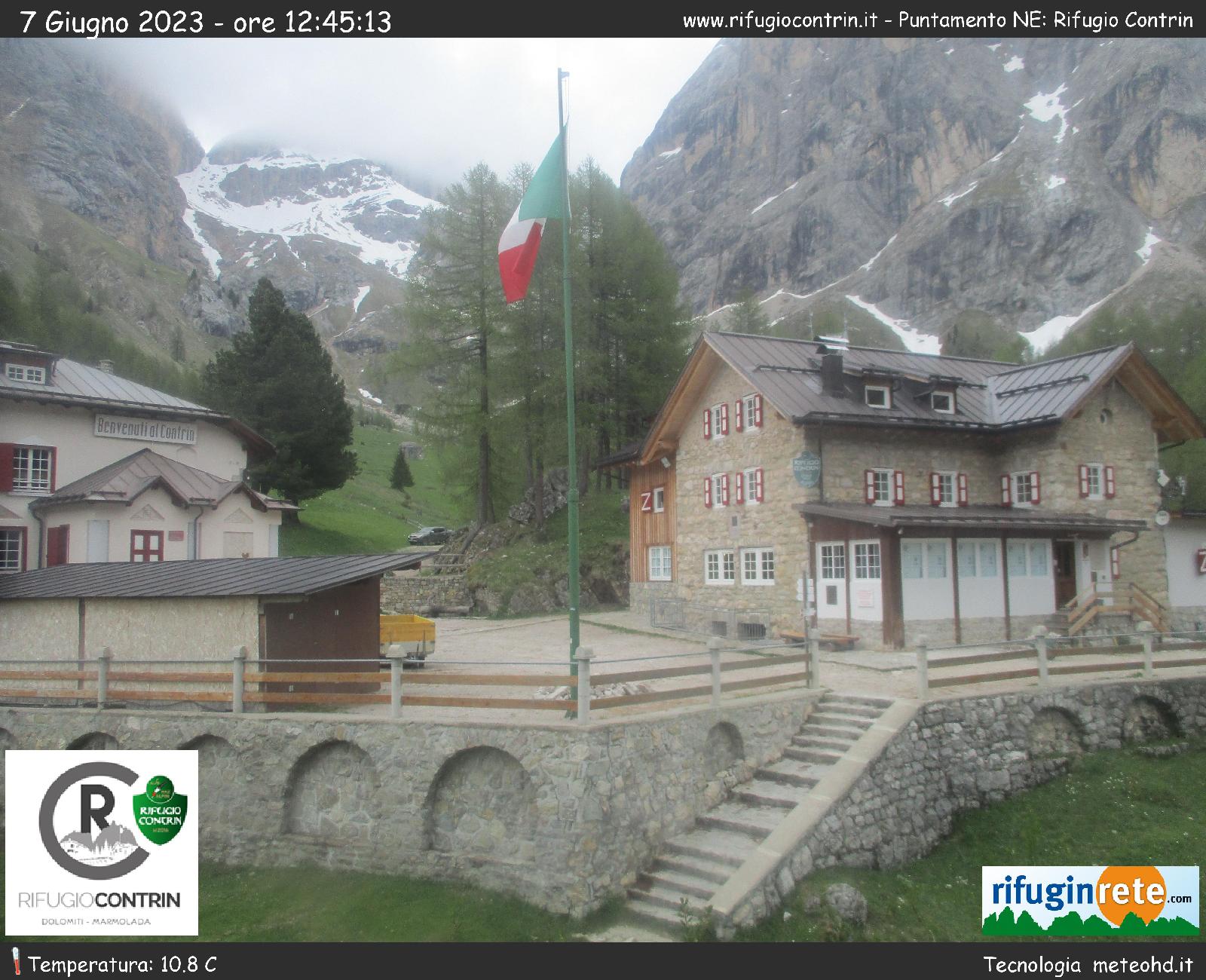 Webcam Rifugio Contrin e Cima Ombretta - Val di Fassa