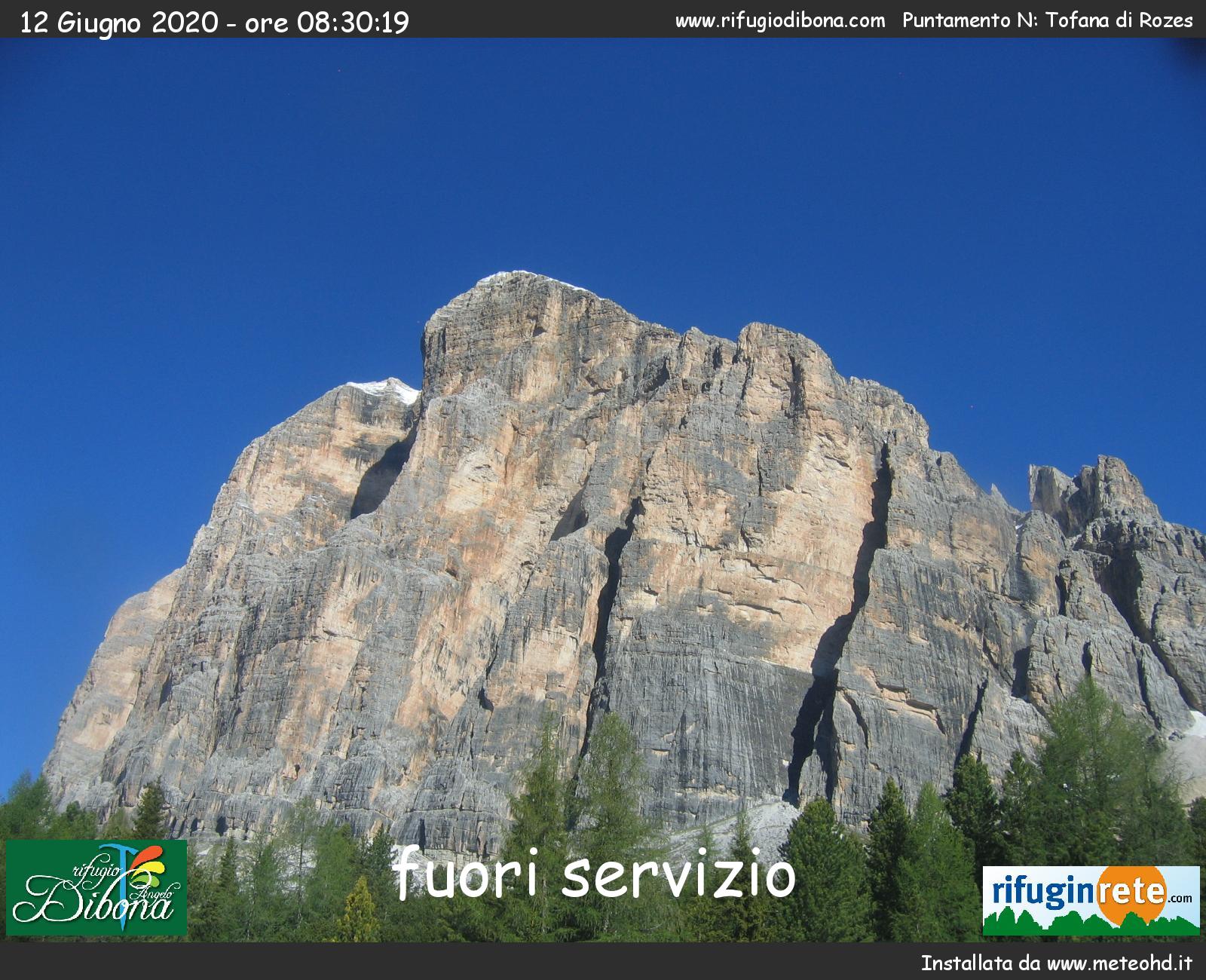 Webcam su Tofana da Rifugio Dibona