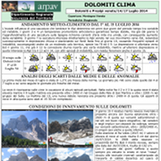 ARPAV - Dolomiti Clima 17 Luglio 2014