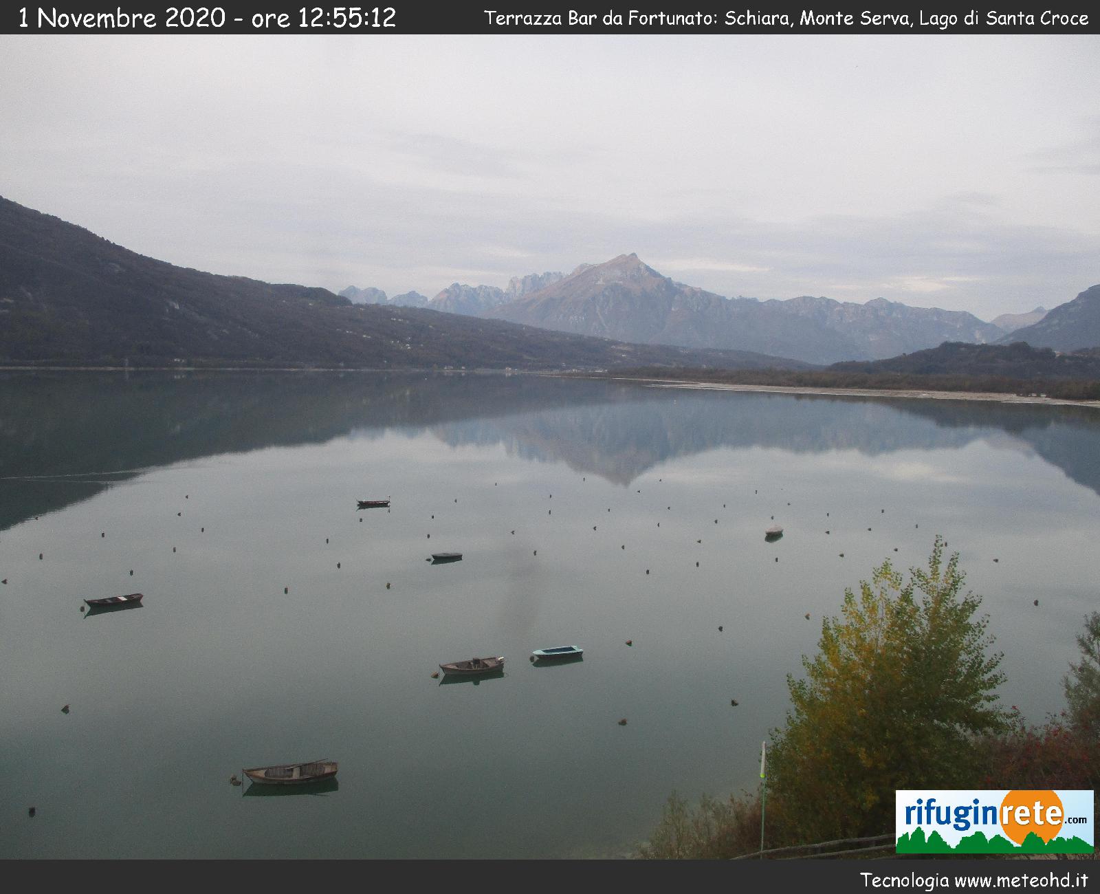 Webcam am Lago di Santa Croce - Farra d'Alpago -  Blick nach Nordwesten - WNW