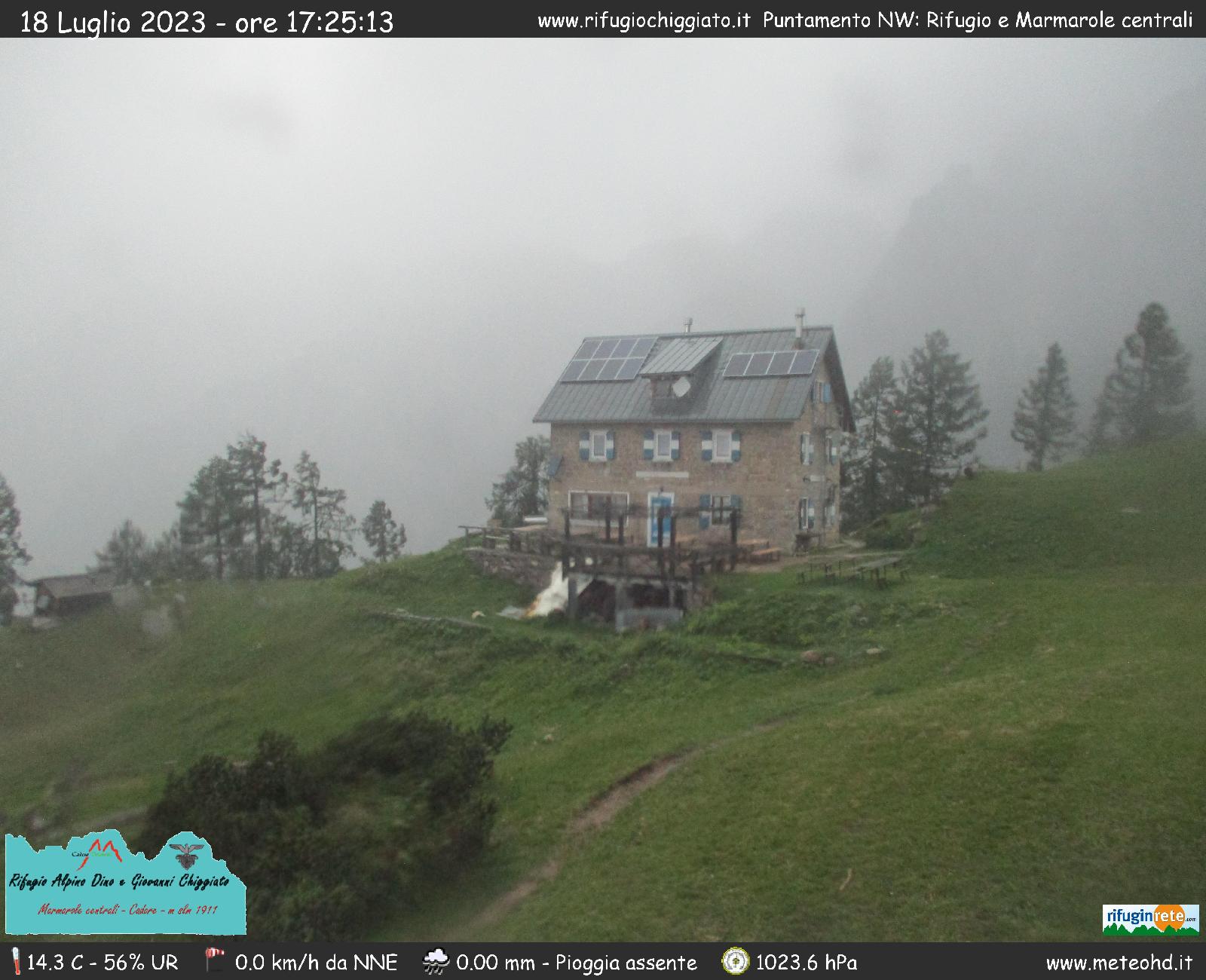 webcam rifugio Chiggiato